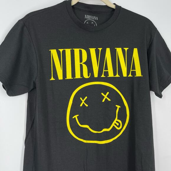 Nirvana Smiley Face T-Shirt Black Size Small NWOT - Picture 4 of 5